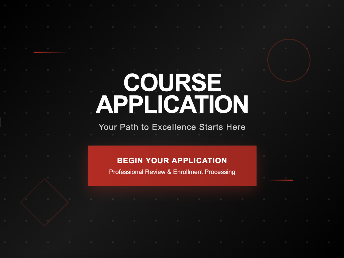 Course Application Fee